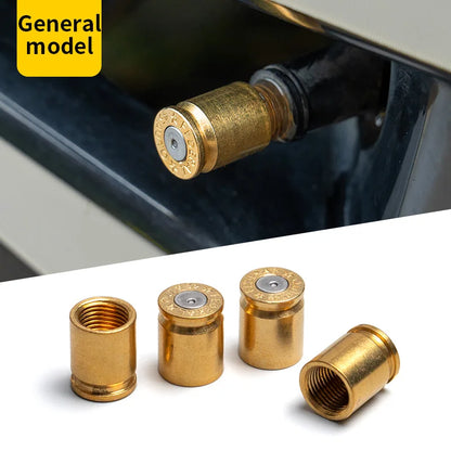 Brass tire valve stem cover, 4-piece/2-piece set, universal valve stem cover for automotive, truck, motorcycle tires