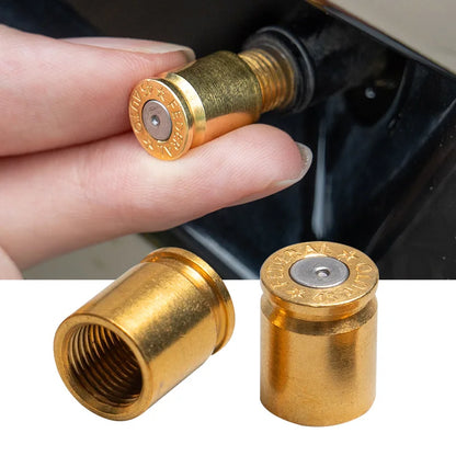 Brass tire valve stem cover, 4-piece/2-piece set, universal valve stem cover for automotive, truck, motorcycle tires