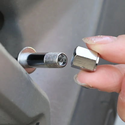 TR43E TR48E Car Tire Valve Stem Aluminum Alloy Tubeless Wheel Air Valve Caps Auto Motorcycle Truck Bike Tyre Replacement Parts