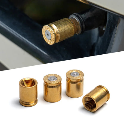 Brass tire valve stem cover, 4-piece/2-piece set, universal valve stem cover for automotive, truck, motorcycle tires