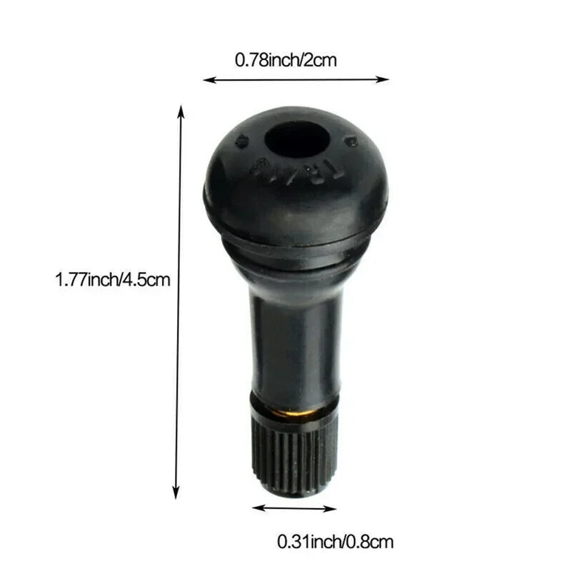 10Pcs TR413 Snap In Type Rubber Valve Tool Set Tubeless Tyre Valves Stems Rubber Valve Stems Car Accessories Parts Replacement