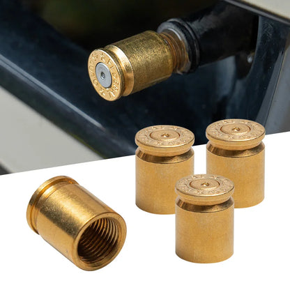 Brass tire valve stem cover, 4-piece/2-piece set, universal valve stem cover for automotive, truck, motorcycle tires