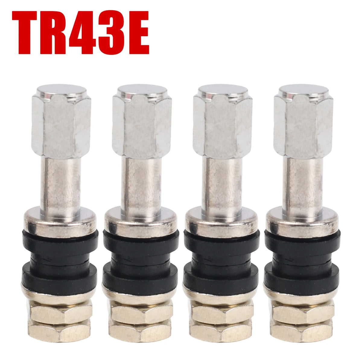 TR43E TR48E Car Tire Valve Stem Aluminum Alloy Tubeless Wheel Air Valve Caps Auto Motorcycle Truck Bike Tyre Replacement Parts