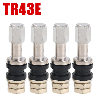 TR43E TR48E Car Tire Valve Stem Aluminum Alloy Tubeless Wheel Air Valve Caps Auto Motorcycle Truck Bike Tyre Replacement Parts