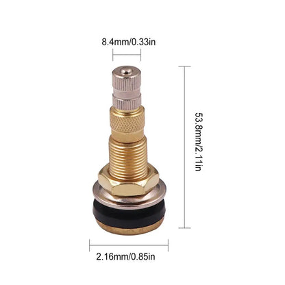 TR618A Tubeless Valve Stem Truck Brass Valve Stem Tire Stem And Caps Tire Valves Tractor Valve Stem For Industrial Tractor Tool