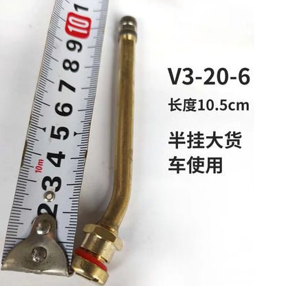 6pcs Trucks  Valve Stem V3-20-4 V3-20-5  V3-20-6 Brass Tubeless Tire Valve Stem for Large Vehicles, Buses Trucks Valve Stem