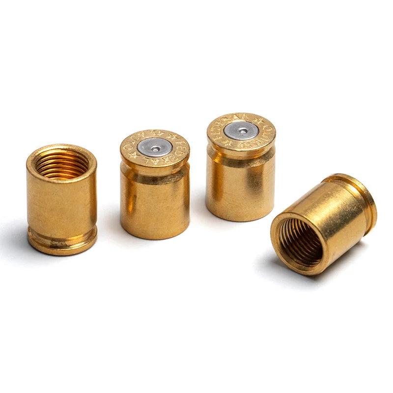 Brass tire valve stem cover, 4-piece/2-piece set, universal valve stem cover for automotive, truck, motorcycle tires