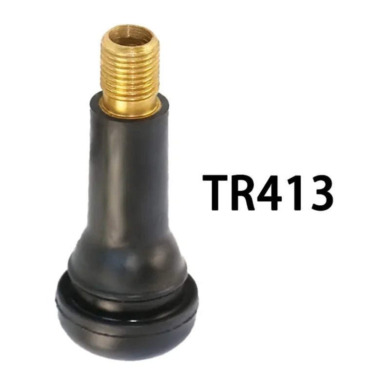 10Pcs TR413 Snap In Type Rubber Valve Tool Set Tubeless Tyre Valves Stems Rubber Valve Stems Car Accessories Parts Replacement