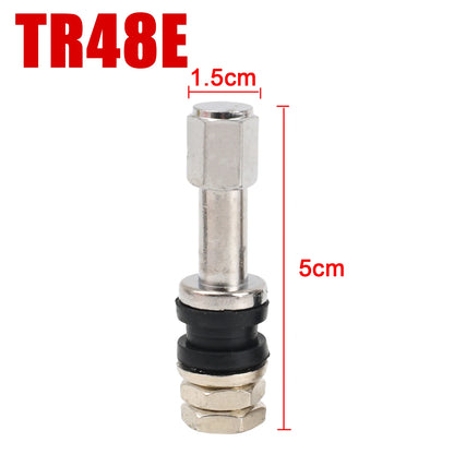 TR43E TR48E Car Tire Valve Stem Aluminum Alloy Tubeless Wheel Air Valve Caps Auto Motorcycle Truck Bike Tyre Replacement Parts