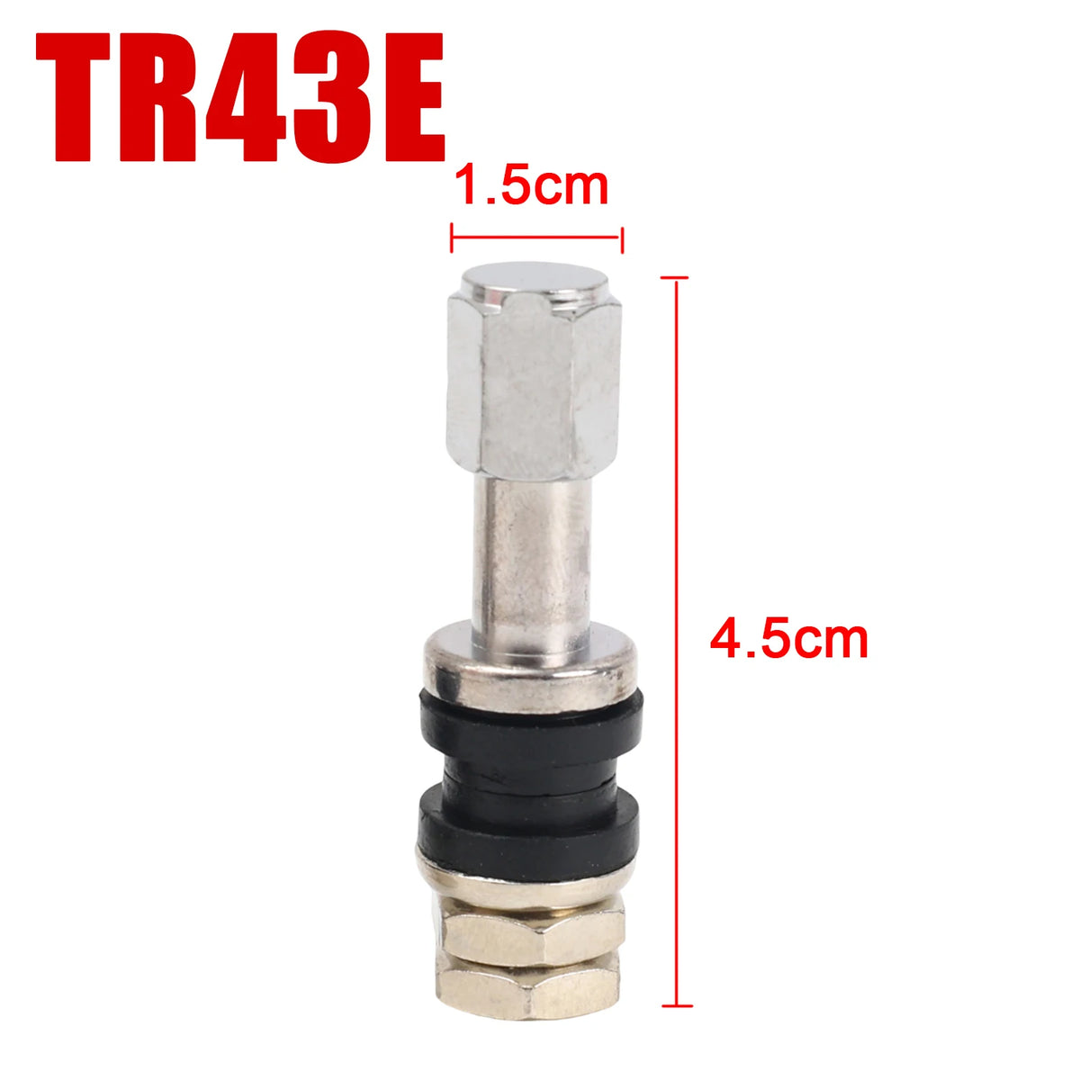 TR43E TR48E Car Tire Valve Stem Aluminum Alloy Tubeless Wheel Air Valve Caps Auto Motorcycle Truck Bike Tyre Replacement Parts